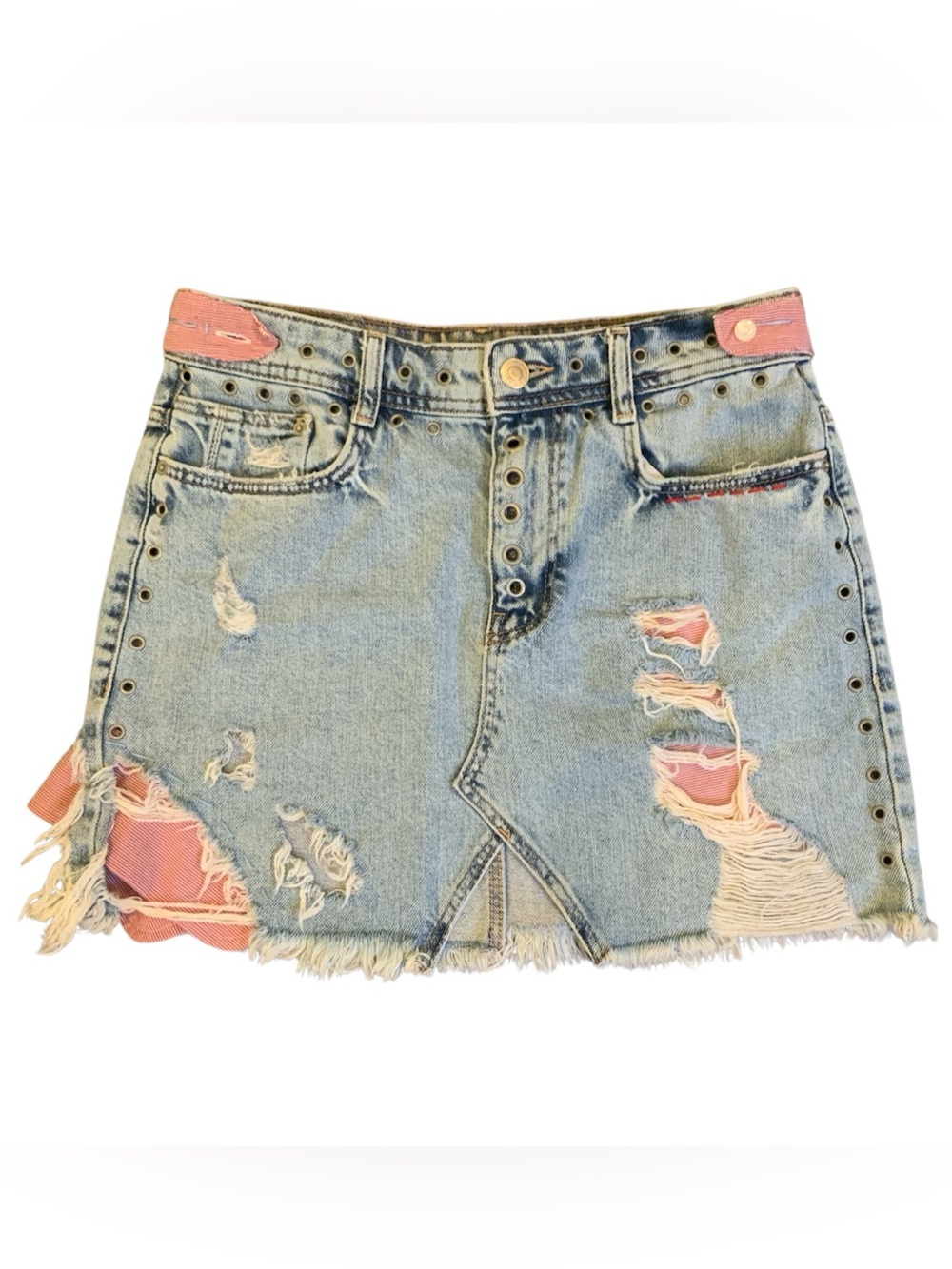 Handmade vintage jean skirt